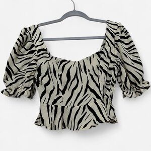 Zebra print top